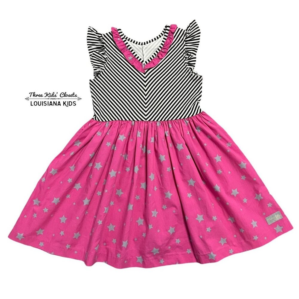 Eleanor Rose 7-8Y Magenta Stars Harper Dress